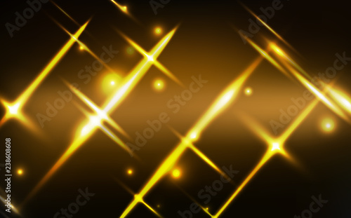 Gold light glowing effect neon background, celebration, christmas, winter season, stars particles shiny festival, light motion abstract background