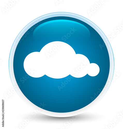 Cloud icon special prime blue round button