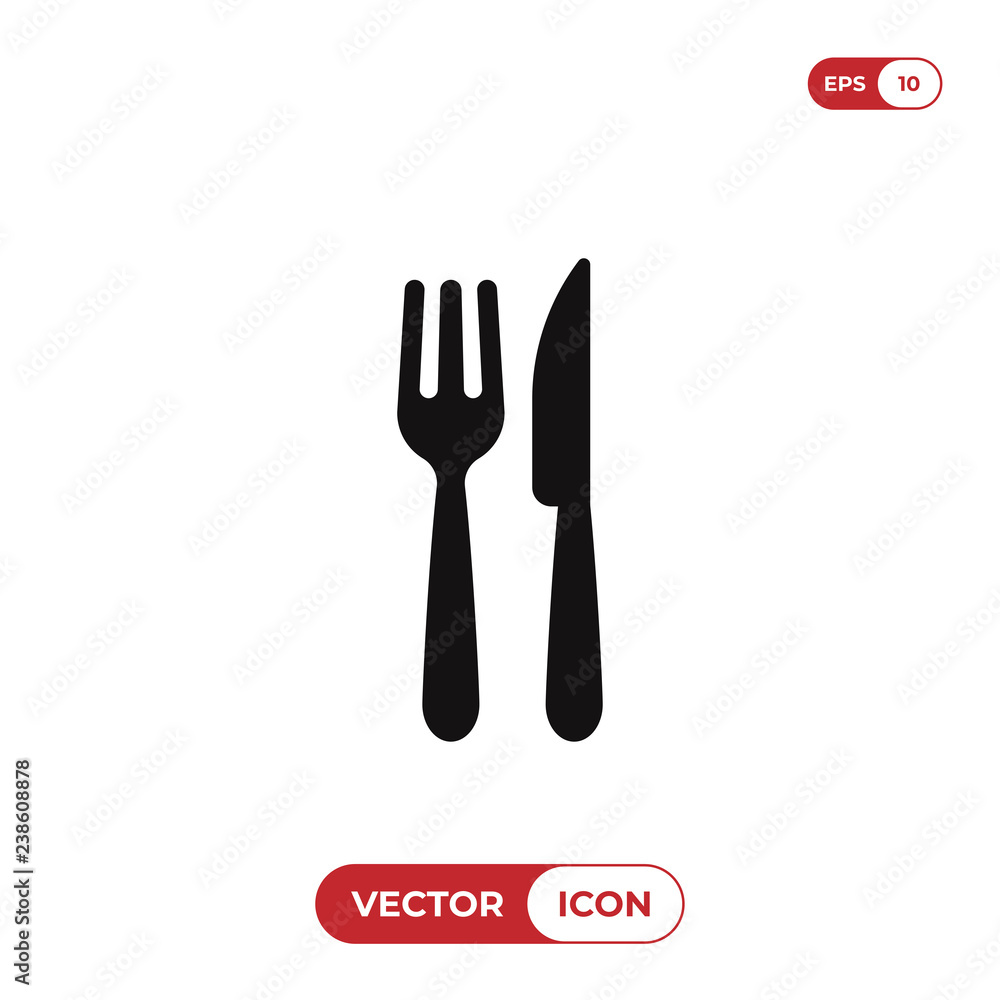 Fork and knife icon vector. Restaurant symbol. Fork and knife icon vector. Restaurant symbol.
