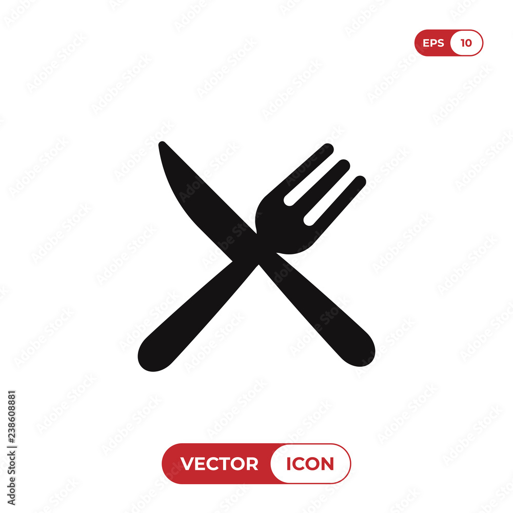 Fork and knife icon vector. Restaurant symbol. Fork and knife icon vector. Restaurant symbol.