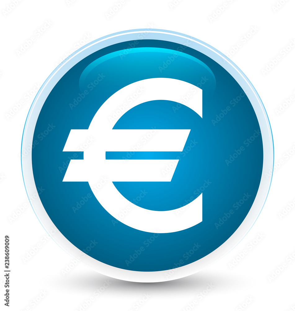 Euro sign icon special prime blue round button Euro sign icon special prime blue round button