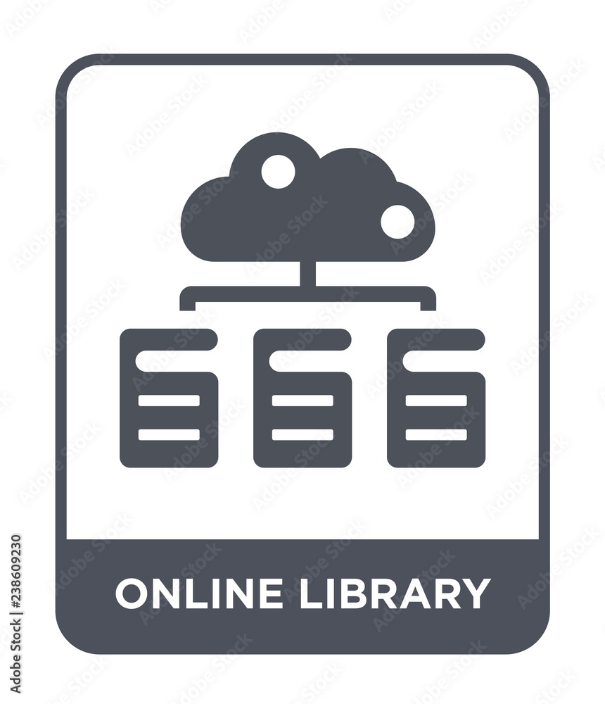online library icon vector online library icon vector