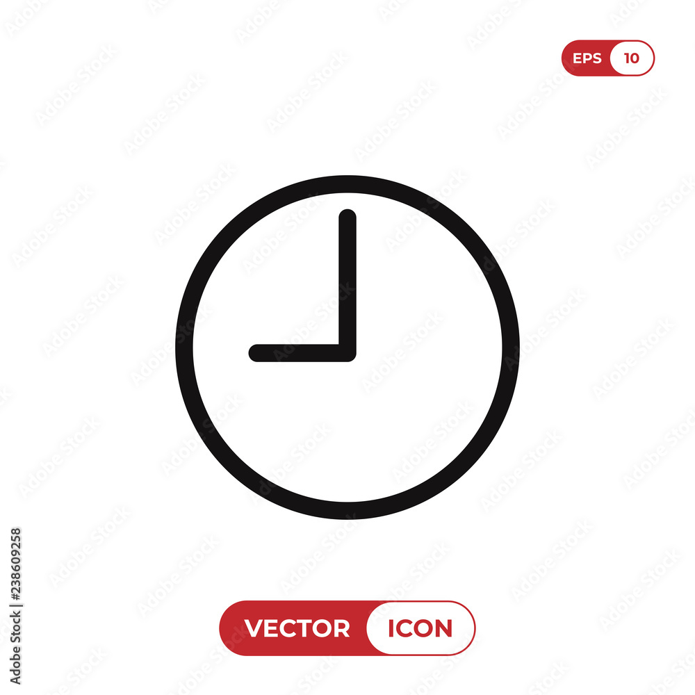 Clock icon vector. Watch,time symbol. Clock icon vector. Watch,time symbol.