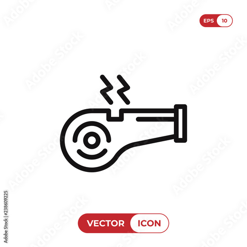 Whistle icon vector