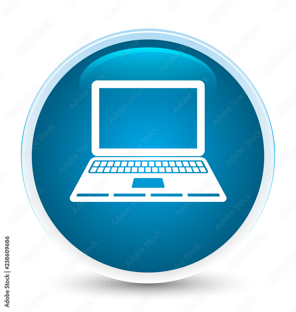 Laptop icon special prime blue round button Laptop icon special prime blue round button