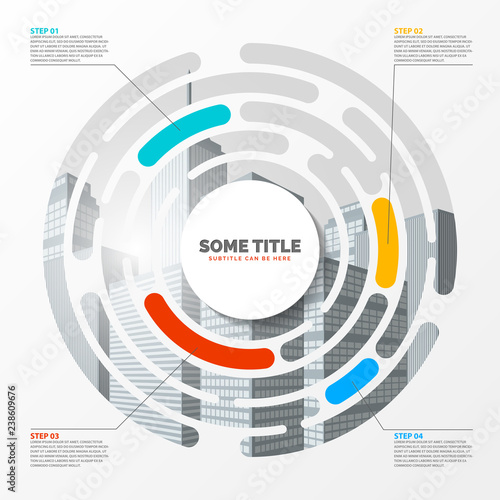 Infographic design template. Creative concept with 4 steps