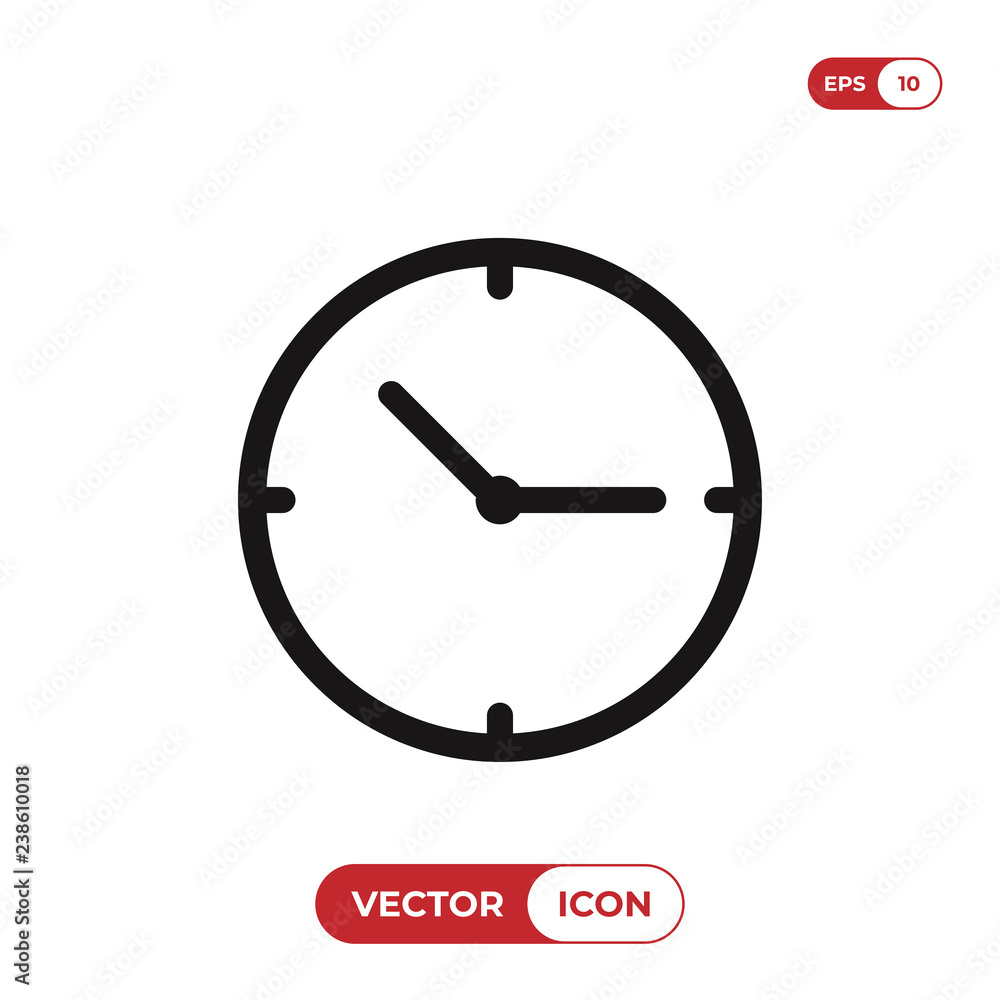Clock icon vector Clock icon vector