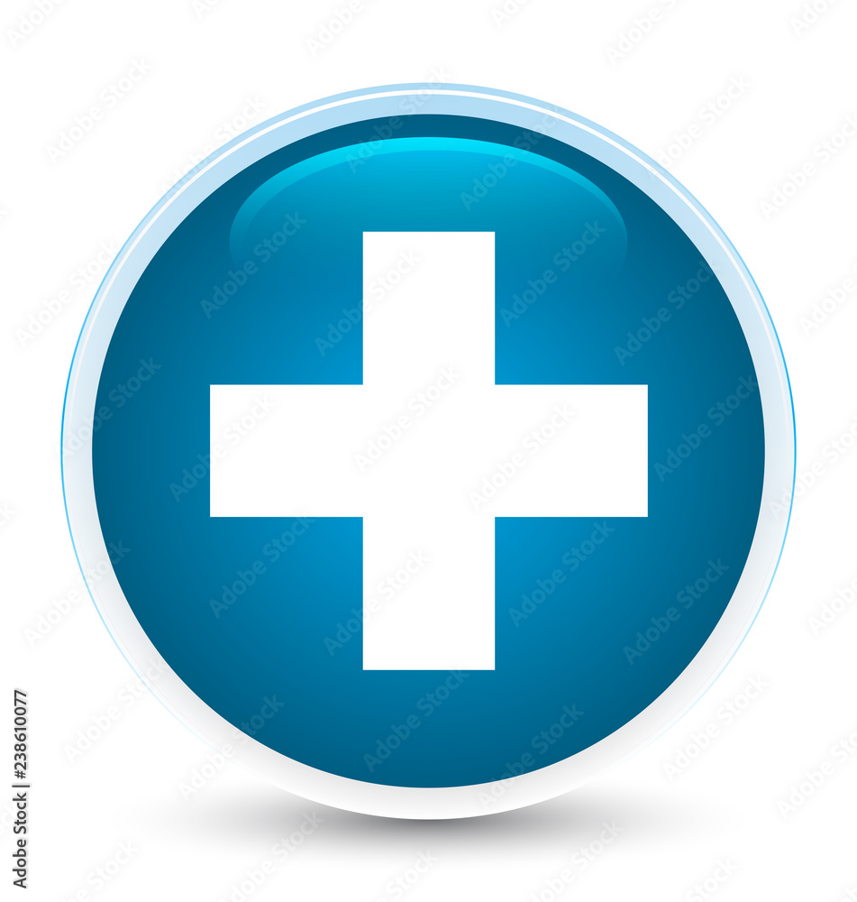 Plus icon special prime blue round button Plus icon special prime blue round button