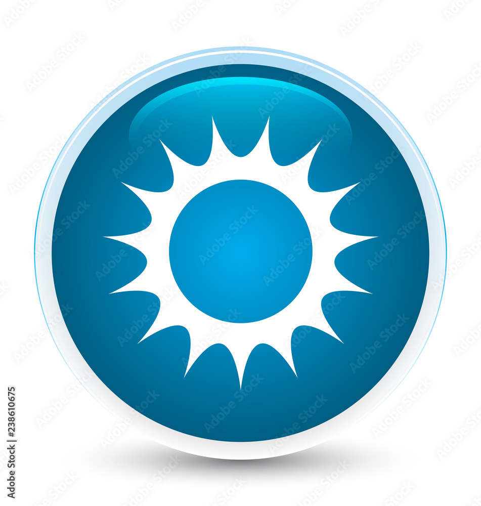 Sun icon special prime blue round button Sun icon special prime blue round button