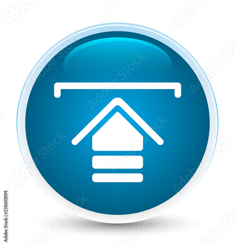 Upload icon special prime blue round button