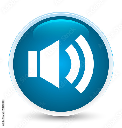Volume icon special prime blue round button
