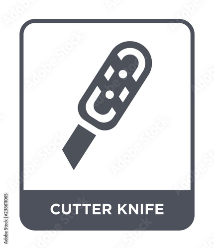 cutter knife icon vector