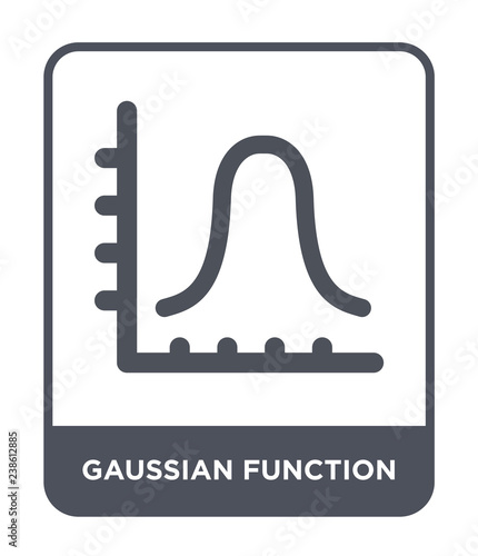 gaussian function icon vector photo