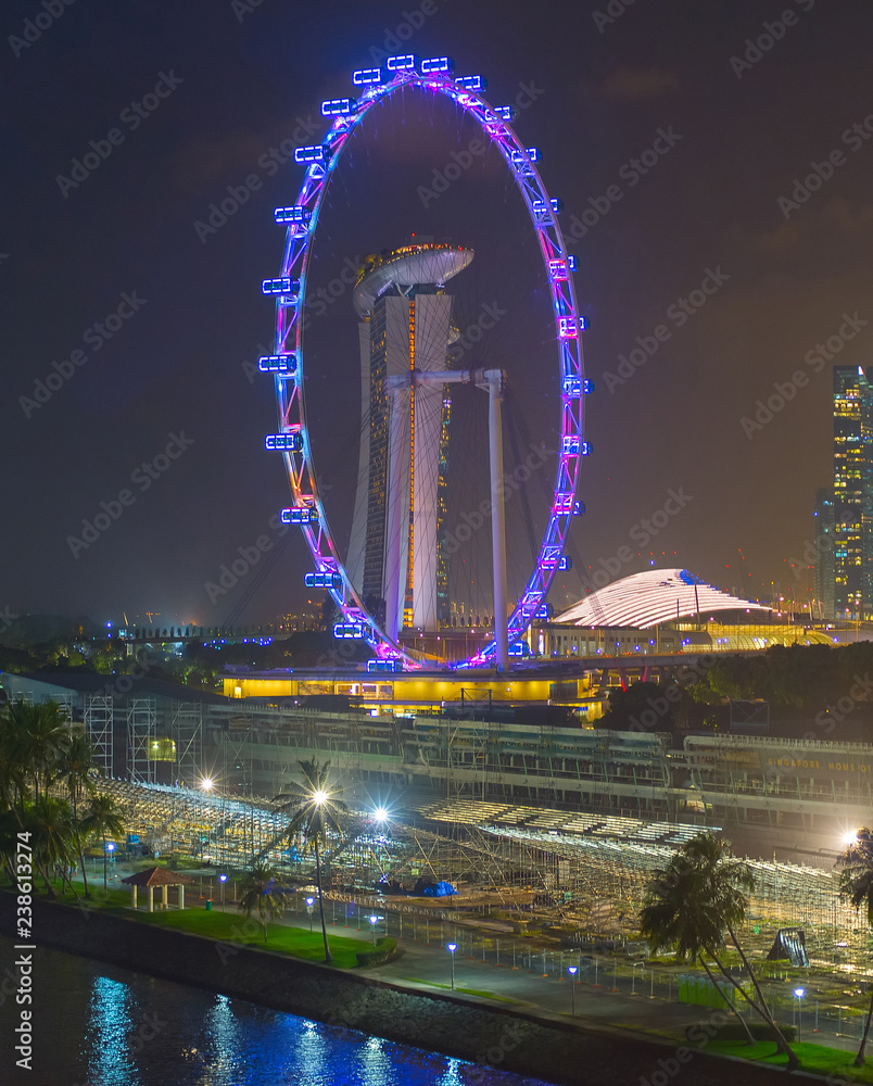 Obraz premium Marina Bay Sands Singapore Flyer