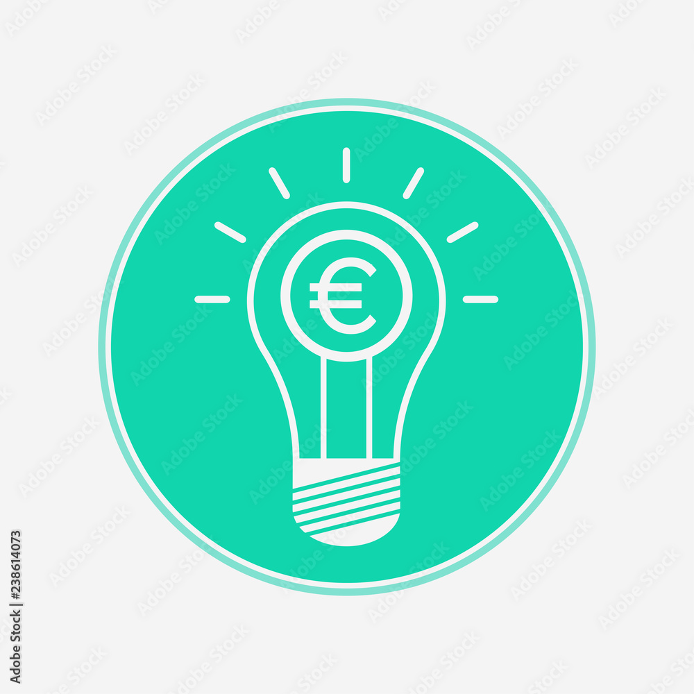 Money light bulb vector icon sign symbol Money light bulb vector icon sign symbol