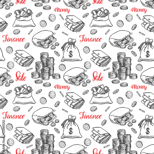 Seamless money background