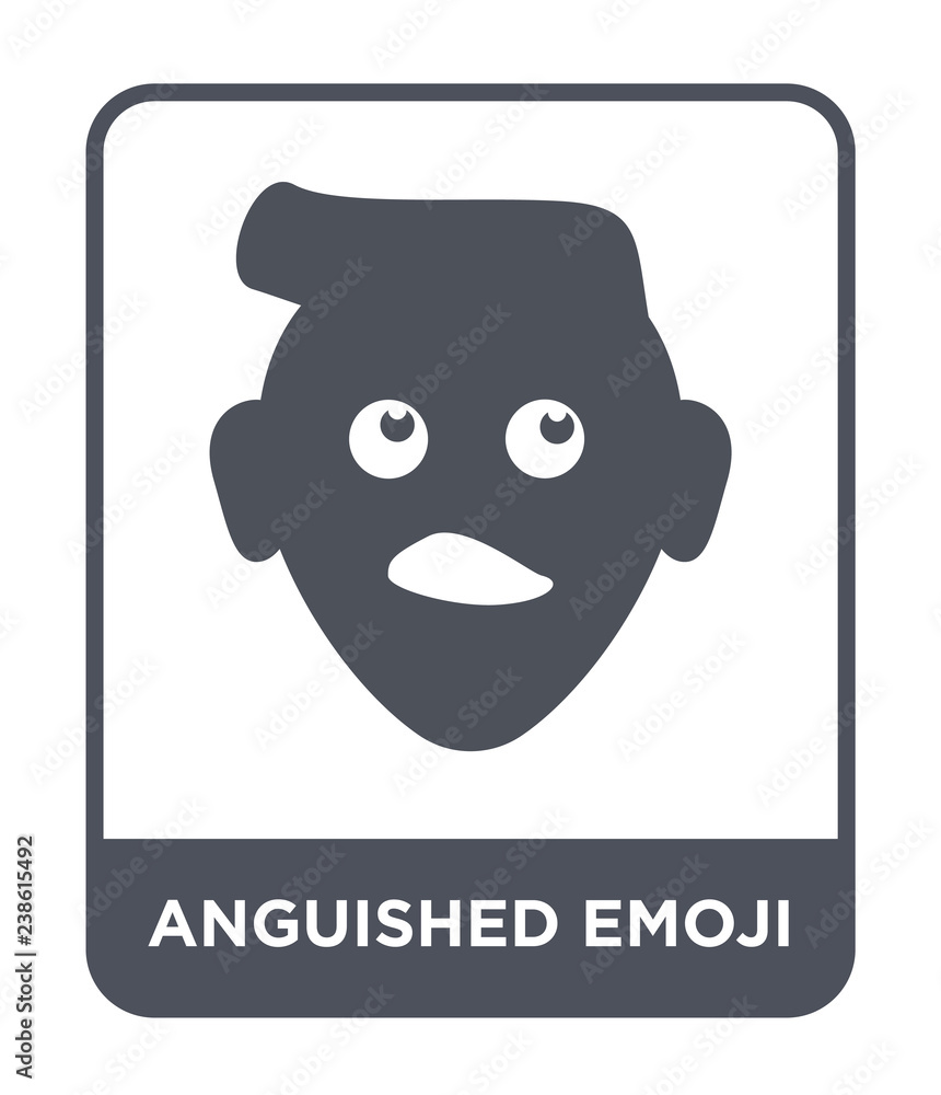 anguished emoji icon vector anguished emoji icon vector