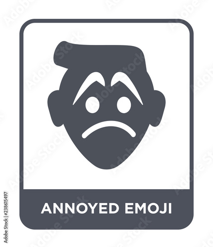 annoyed emoji icon vector