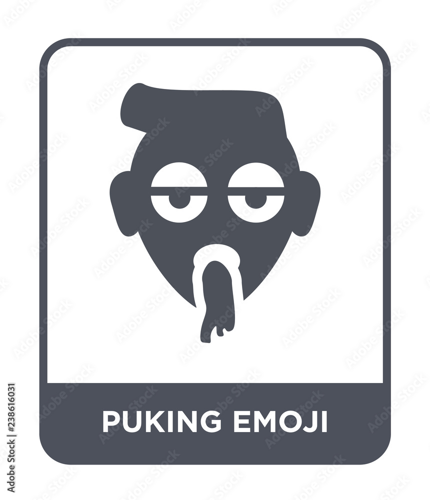 puking emoji icon vector