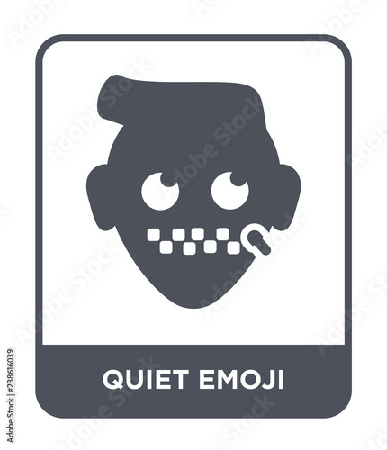 quiet emoji icon vector