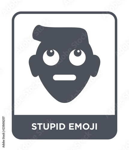 stupid emoji icon vector