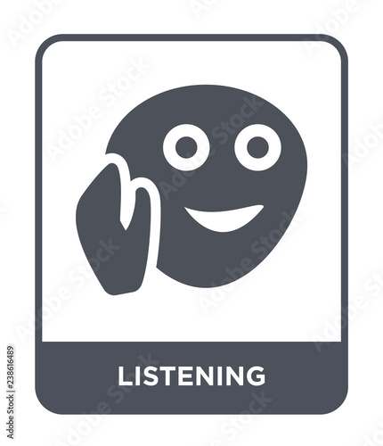 listening icon vector