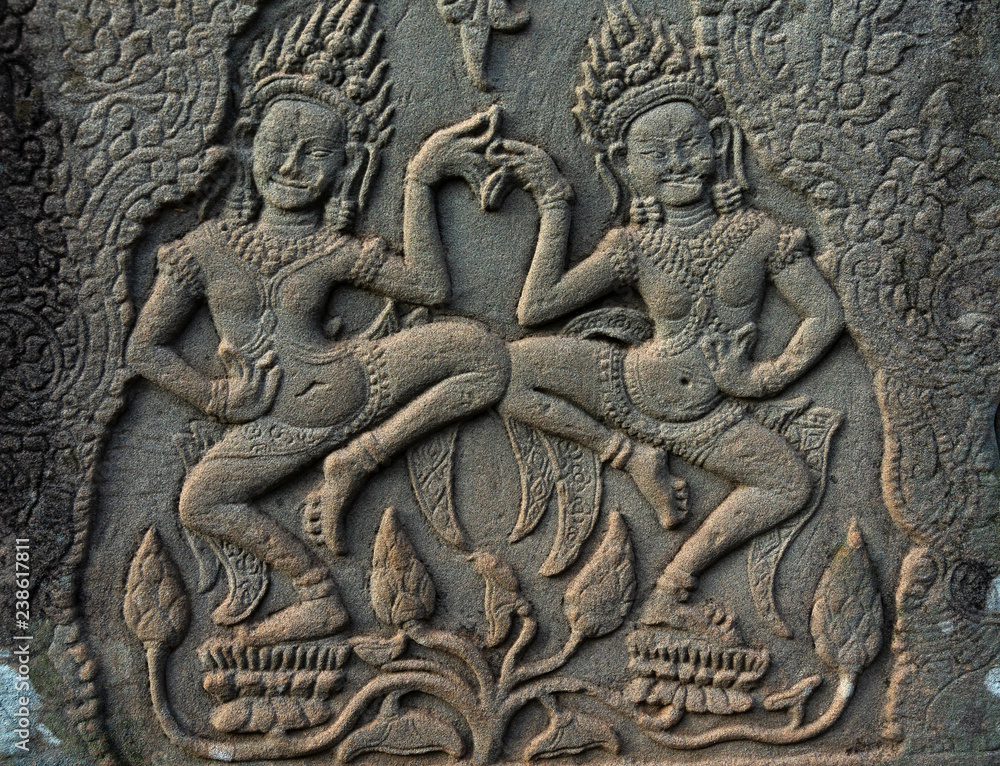 Fototapeta premium Cambodia, the old temple of Angkor Wat.