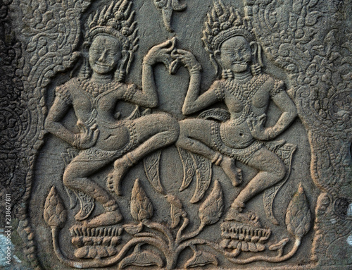 Photos Cambodia, the old temple of Angkor Wat.