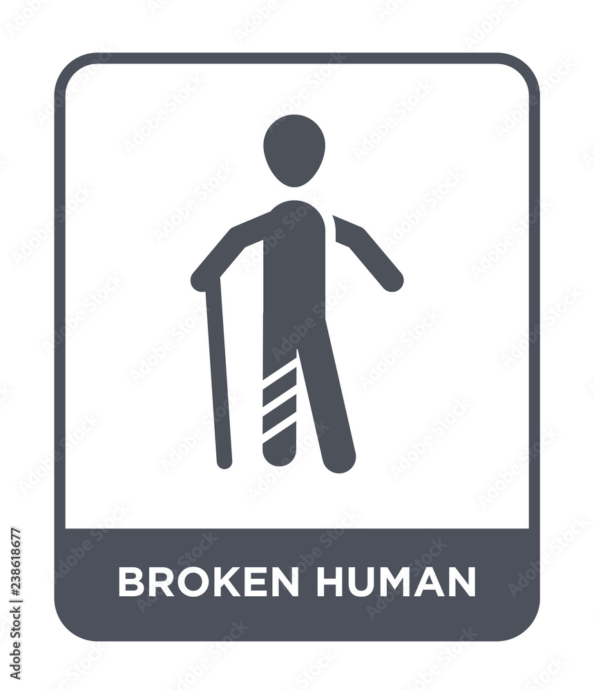 broken human icon vector broken human icon vector