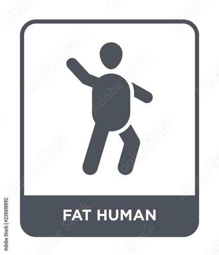 fat human icon vector
