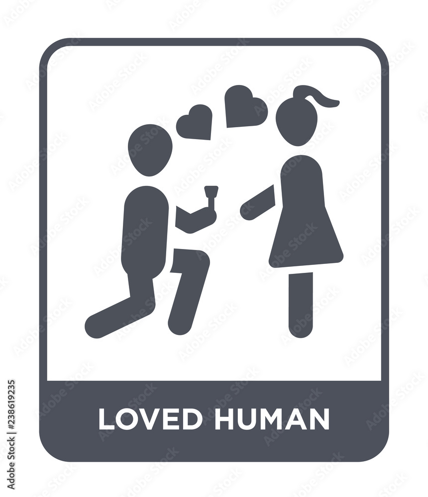 Fototapeta premium loved human icon vector