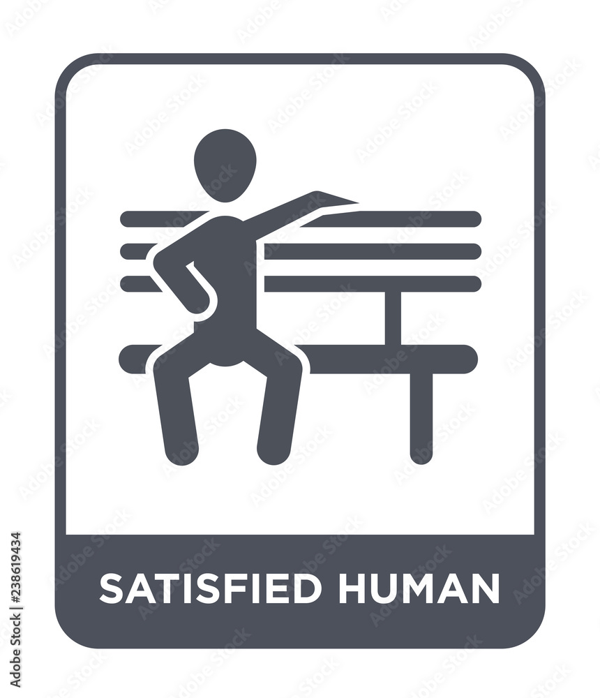 satisfied human icon vector