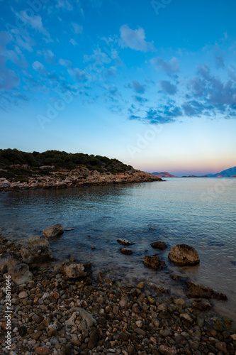 Magical sunrise above the sea