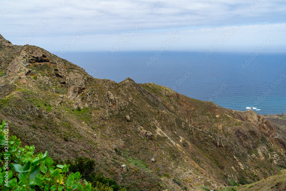 View of the mountains of the northern part of Tenerife. Canary Islands. Spain. View from the observation deck - Mirador 