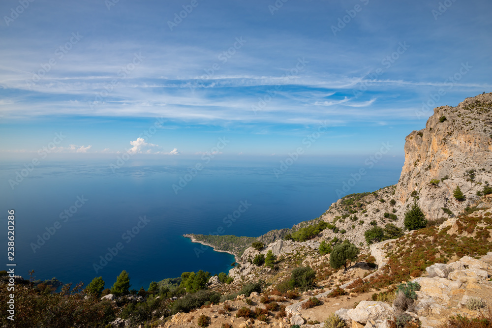 Magnificent sea view from western Lycian way