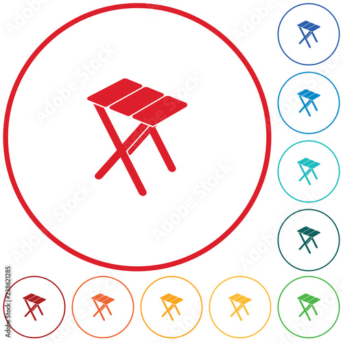 Camping stool icon