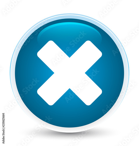 Cancel icon special prime blue round button