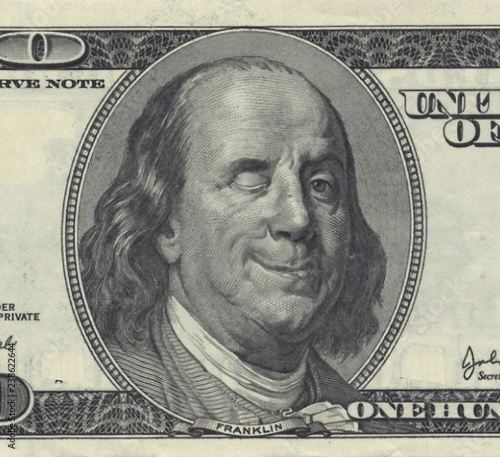 Smiling Ben Franklin photo