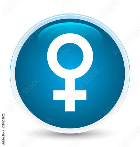 Female sign icon special prime blue round button