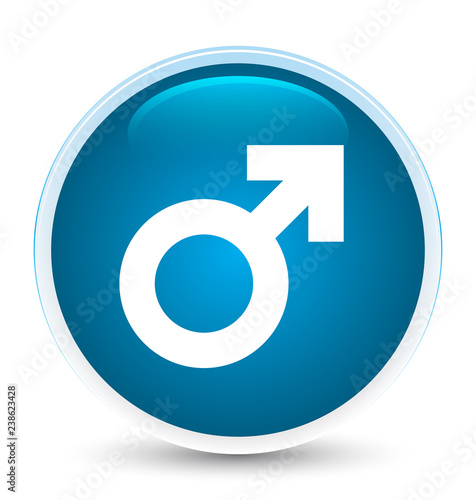 Male sign icon special prime blue round button