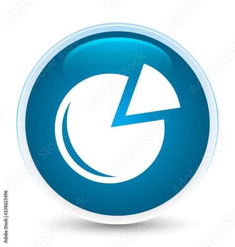 Graph icon special prime blue round button