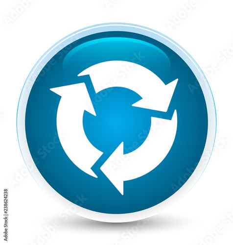 Refresh icon special prime blue round button