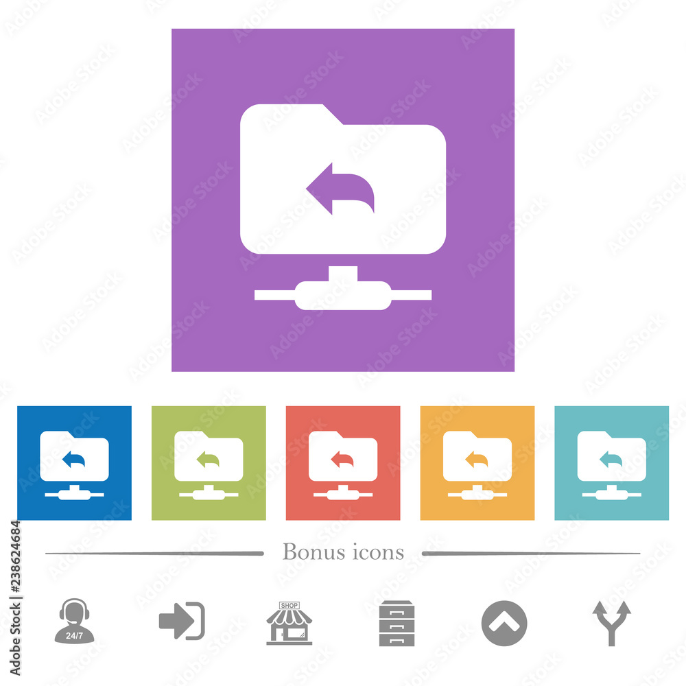 FTP parent directory flat white icons in square backgrounds FTP parent directory flat white icons in square backgrounds
