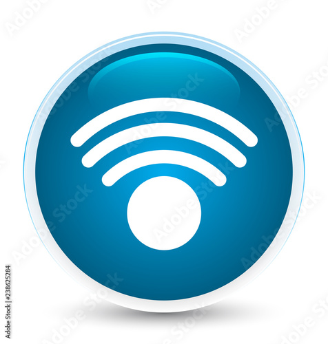 Wifi icon special prime blue round button