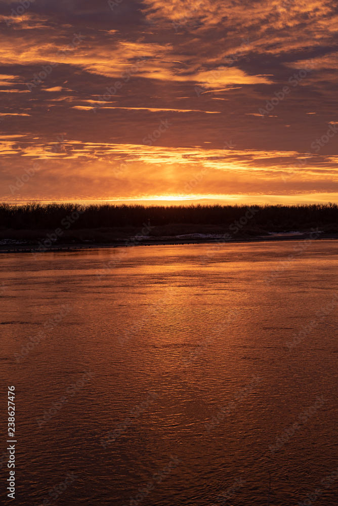 Sunrise of Missouri River