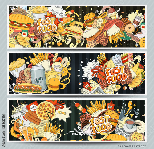 Vector illustration of fast food