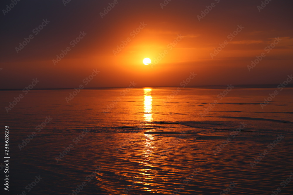 beautiful sea sunset 