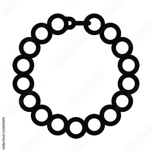 Necklace icon vector