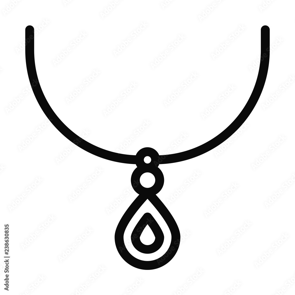 Necklace vector icon Necklace vector icon