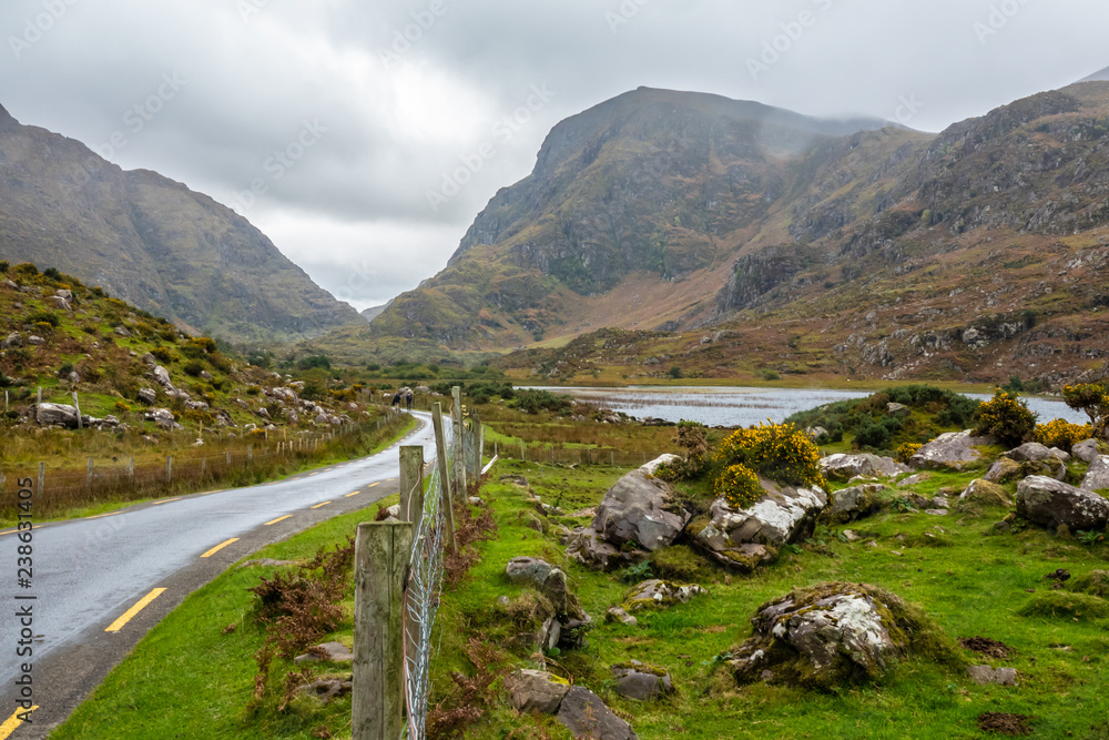 Gap of Dunloe, Ring of Kerry is, an iconic destination with breathtaking views, lush nature, wildlife and charming Irish villages. County Kerry, Ireland